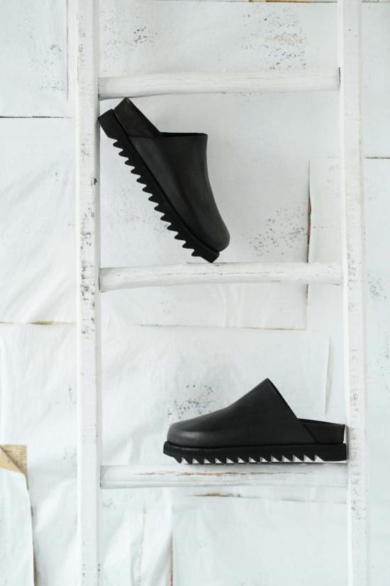  구이디 뮬/슬리퍼 Guidi Brk06 앞코 막힌 슬라이드 블랙 - GUIDI
