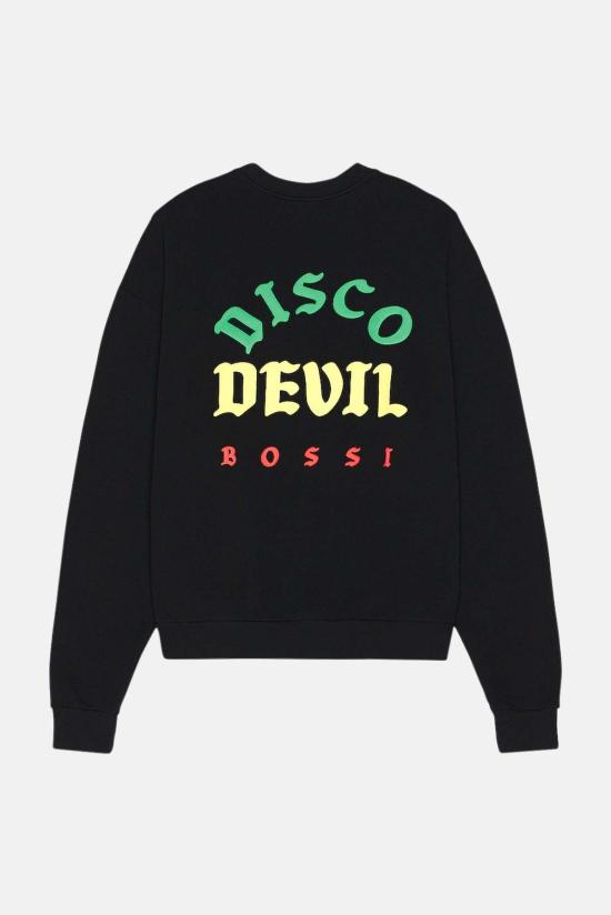  Bossi 긴팔 티셔츠 디스코 데빌 크루넥 블랙 - BOSSI