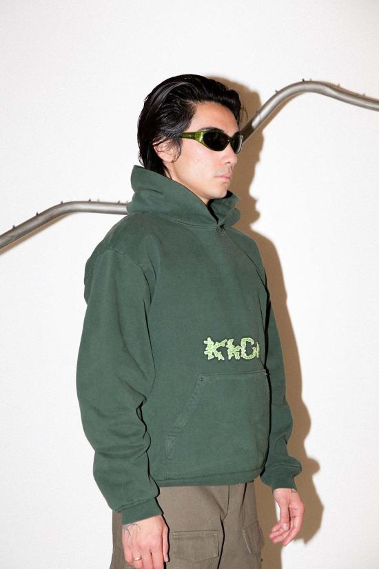  케이코 후드 티셔츠 Kk Co Thorn 후드티 포레스트 - KKCO