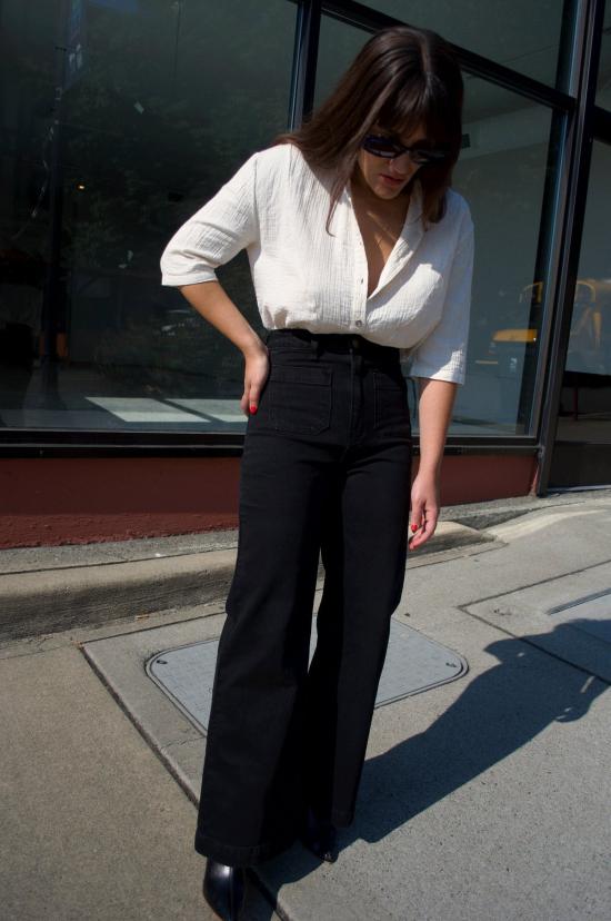  롤라스 데님 팬츠 세일러 진 컴포트 제트 블랙