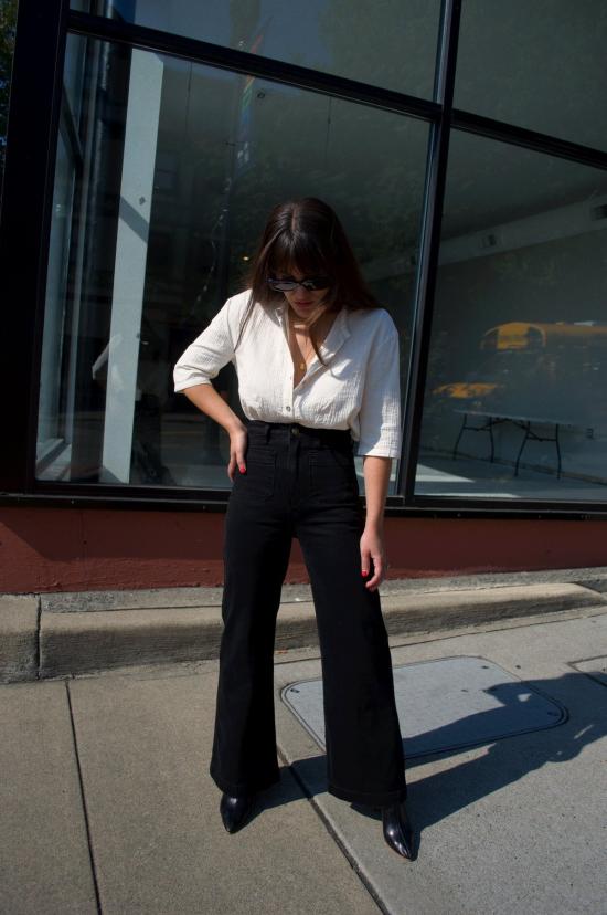  롤라스 데님 팬츠 세일러 진 컴포트 제트 블랙 - ROLLAS