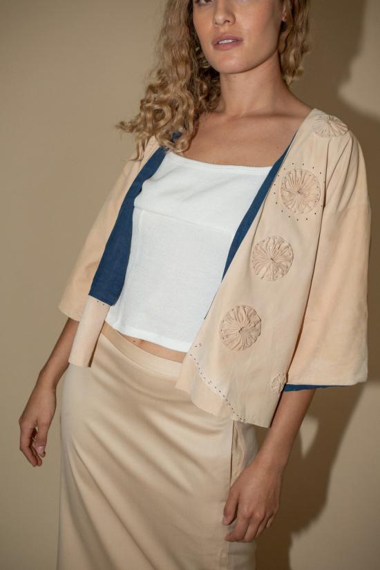  Milena Silvano 코트 스웨이드 기모노 핑크 - OTHER BRANDS