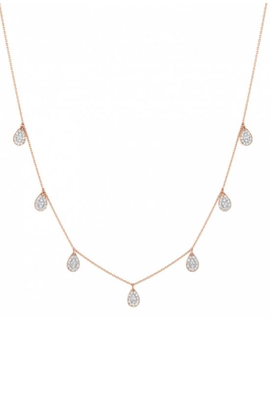 Ginette NY 목걸이/팬던트 지넷 Ny 7 미니 다이아몬드 블리스 온 체인 로즈 골드