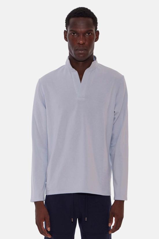  Blue&Cream 폴로 티셔츠 블루&크림 메이슨 팝 칼라 베이비 블루