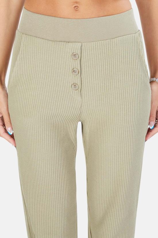  더레인지 스트레이트 팬츠 레인지 점보 스타크 써멀 버튼 조거 모스 - THE RANGE