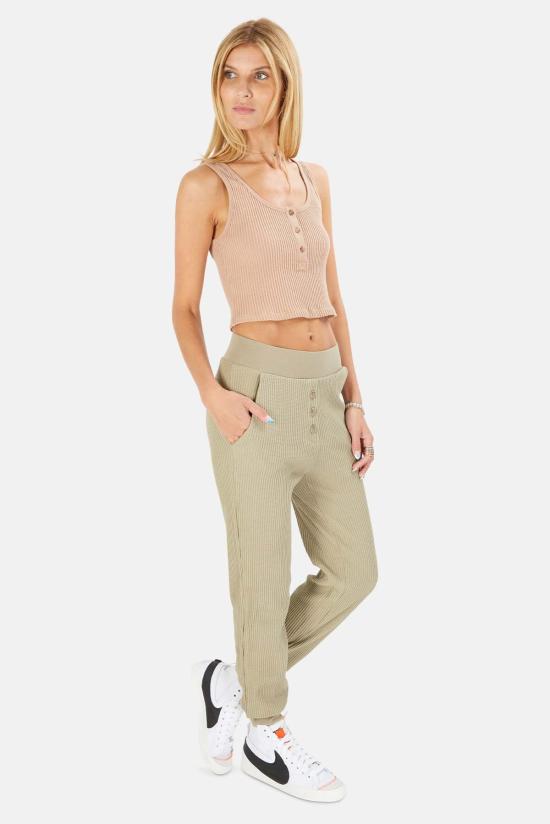  더레인지 스트레이트 팬츠 레인지 점보 스타크 써멀 버튼 조거 모스 - THE RANGE