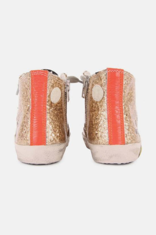  [키즈] 골든구스 스니커즈 키즈  프랜시 하이탑 스니커즈 골드 글리터 플루오 - GOLDEN GOOSE