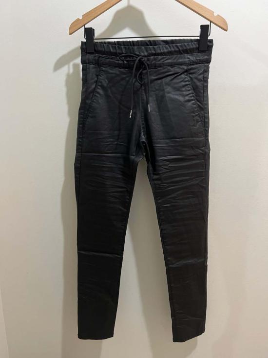  FLOG 스트레이트 팬츠 플로그 셀리 비건 레더 조거 팬츠 블랙 - OTHER BRANDS