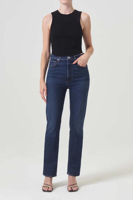  에이골디 데님 팬츠 Agolde 하이라이즈 스토브파이프 진 디스코드 - AGOLDE