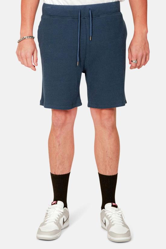  블루&크림 숏팬츠 와플 쇼트 네이비