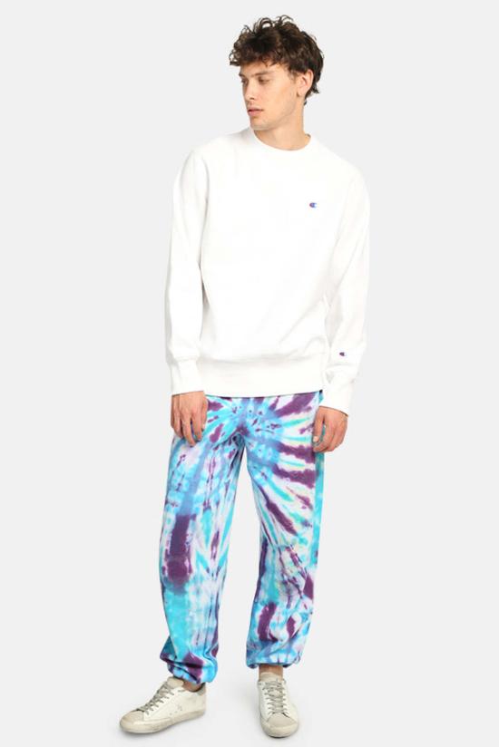  블루&크림 트레이닝/조거 팬츠 커스텀 스웨트팬츠 타이 다이 - BLUE&CREAM