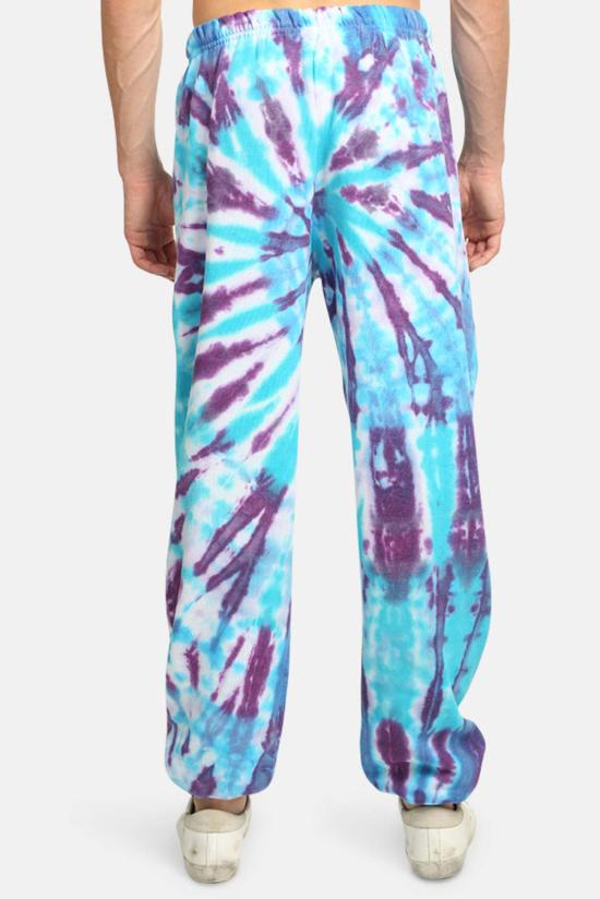  블루&크림 트레이닝/조거 팬츠 커스텀 스웨트팬츠 타이 다이 - BLUE&CREAM