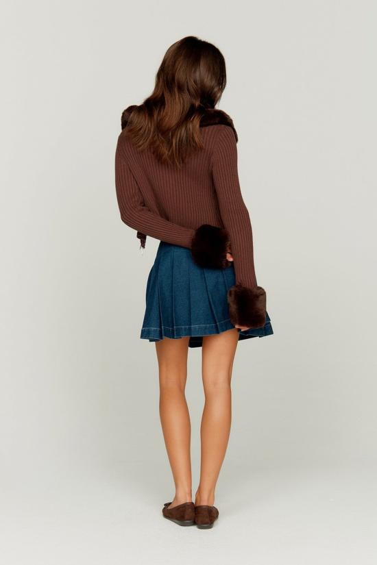  하우스오브써니 데님 스커트 하우스 오브 서니 페이드 플리츠 스커트 블루 린스 - HOUSE OF SUNNY