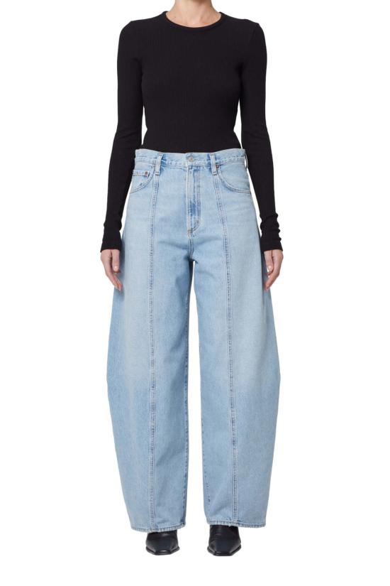  에이골디 데님 팬츠 아골드 크리스틴 진 노출 - AGOLDE