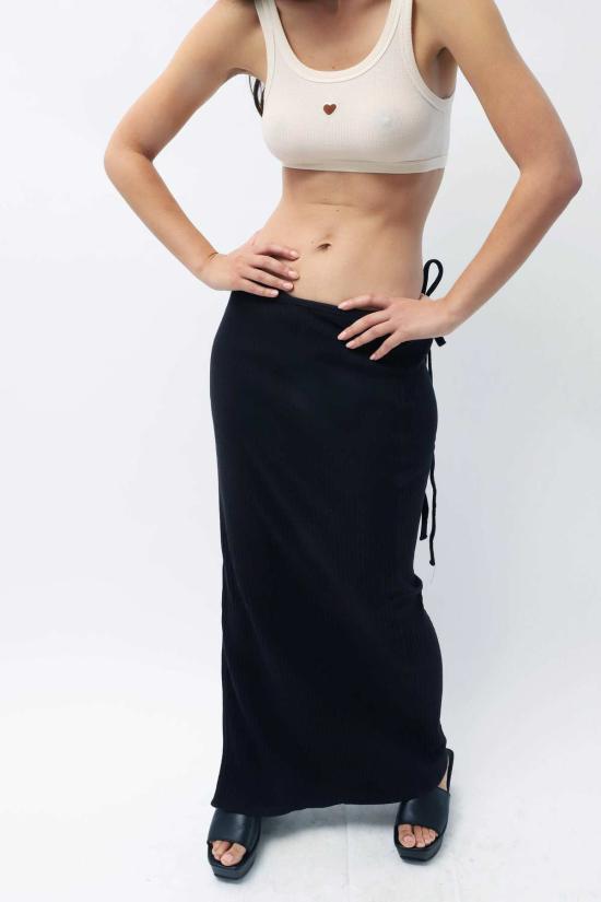  베이스레인지 롱 스커트 베이스렌지 브릭 스커트 블랙