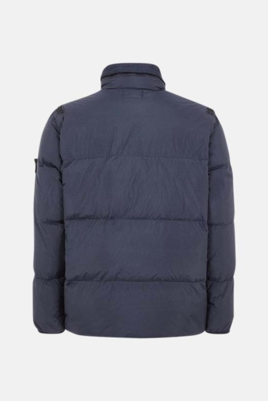  스톤 아일랜드 숏패딩 스톤아일랜드 크링클렙스 다운재킷 다크블루 - STONE ISLAND