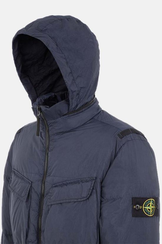  스톤 아일랜드 숏패딩 스톤아일랜드 크링클렙스 다운재킷 다크블루 - STONE ISLAND