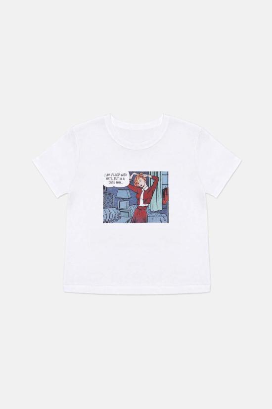  블루&크림 반팔 티셔츠 T52335 WHITE