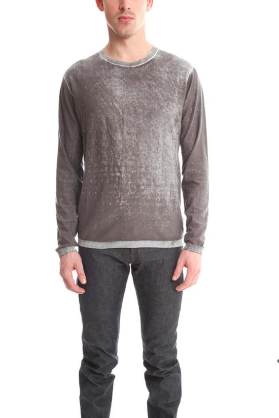  블루&크림 스웨터 잉크 크루 포그 잉크