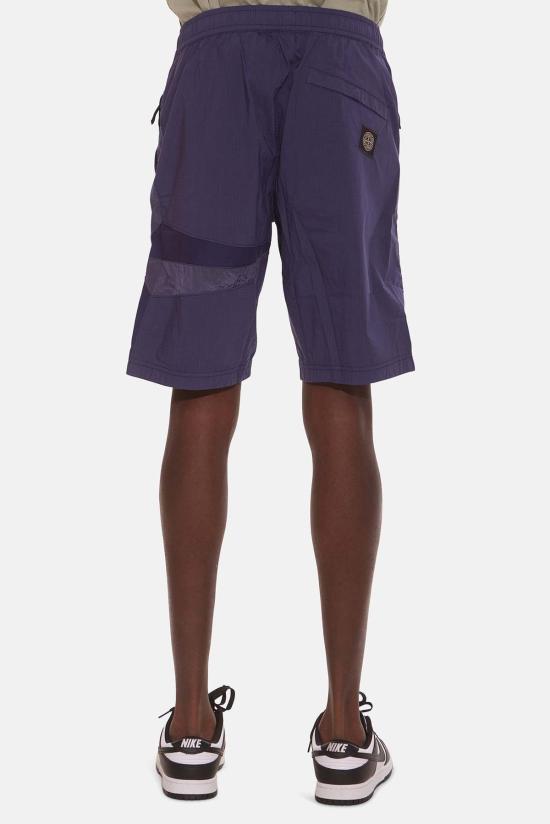  스톤 아일랜드 숏팬츠 스톤아일랜드 나일론 리프스톱 스타 인레이 반바지 로얄 - STONE ISLAND