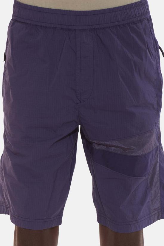  스톤 아일랜드 숏팬츠 스톤아일랜드 나일론 리프스톱 스타 인레이 반바지 로얄 - STONE ISLAND