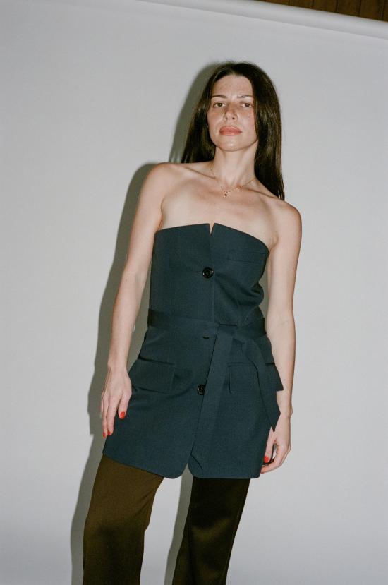  아워레가시 블라우스 Our Legacy Suit Top 팬텀 블루 - OUR LEGACY