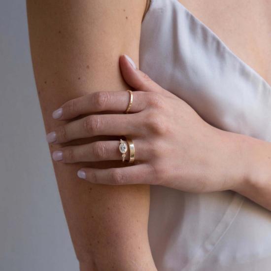  제니 권 디자인스 반지 제니 권 디자인 4mm 베이직 밴드 - JENNIE KWON DESIGNS