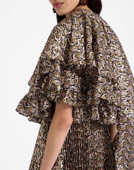  라 더블제이 블라우스 라 더블 J 볼 드롭 미니 케이프 자이브 - LA DOUBLEJ