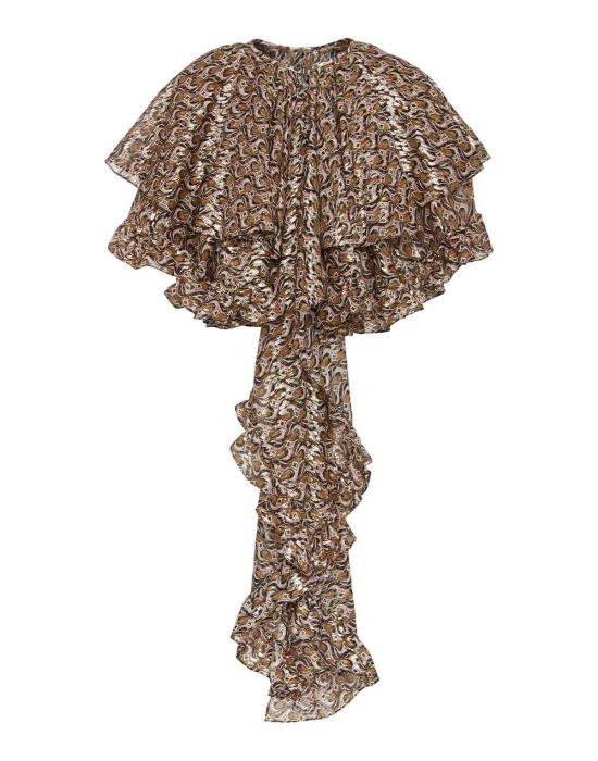  라 더블제이 블라우스 라 더블 J 볼 드롭 미니 케이프 자이브 - LA DOUBLEJ