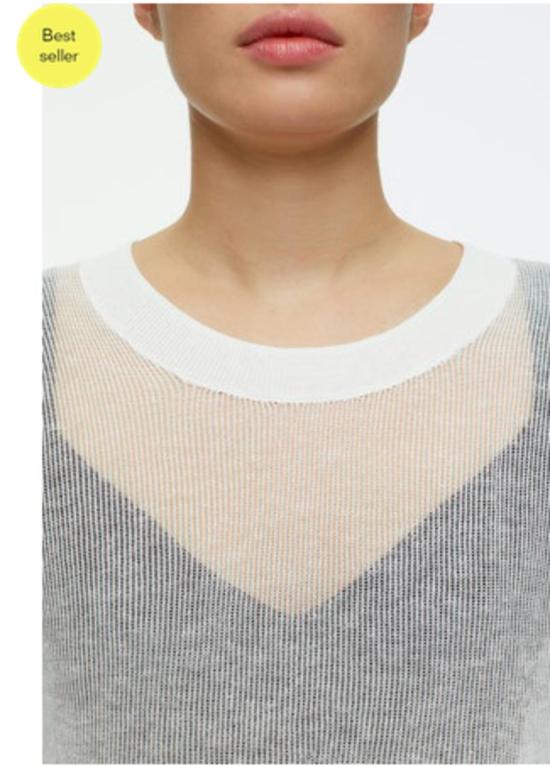  클로즈드 반팔 티셔츠 닫힌 코튼 리넨 반팔 상의 - CLOSED