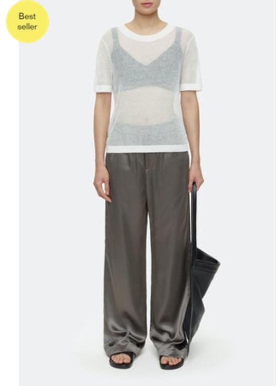  클로즈드 반팔 티셔츠 닫힌 코튼 리넨 반팔 상의 - CLOSED