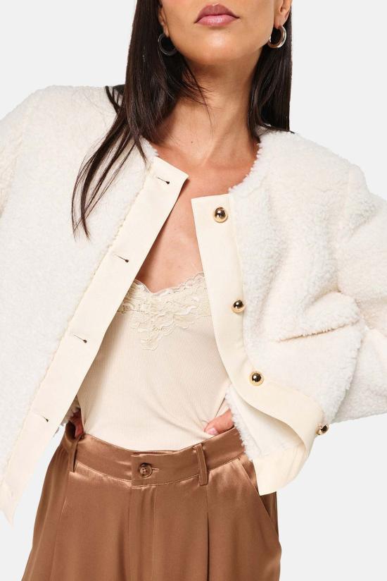  카미 뉴욕 봄버 자켓 Cami Nyc Pavan 셰르파 재킷 Ecru - CAMI NYC