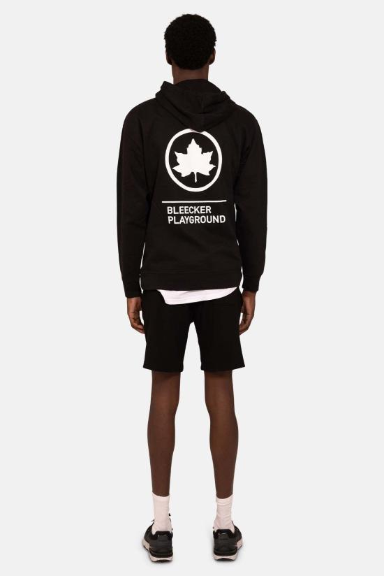  Blue&Cream 후드 티셔츠 블루&크림 블리커 플레이그라운드 후드 티셔츠 블랙 - BLUE&CREAM