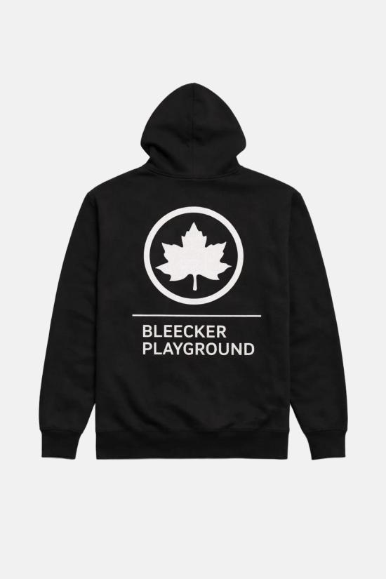  Blue&Cream 후드 티셔츠 블루&크림 블리커 플레이그라운드 후드 티셔츠 블랙 - BLUE&CREAM