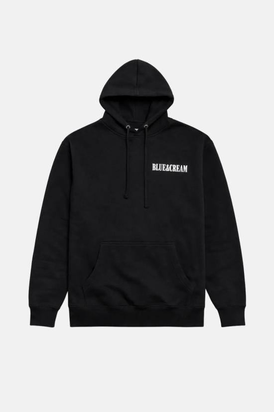  Blue&Cream 후드 티셔츠 블루&크림 블리커 플레이그라운드 후드 티셔츠 블랙