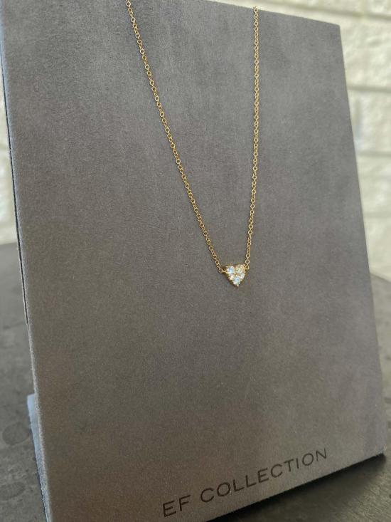  EF Collection 목걸이/팬던트 Ef 컬렉션 14 Ky 풀 컷 다이아몬드 하트 초커 - OTHER BRANDS