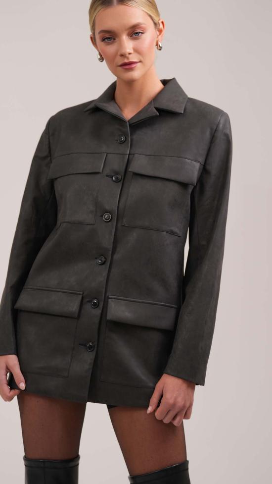  파렌테지 점프수트 앨리사 미니 드레스 차콜 - PARENTEZI