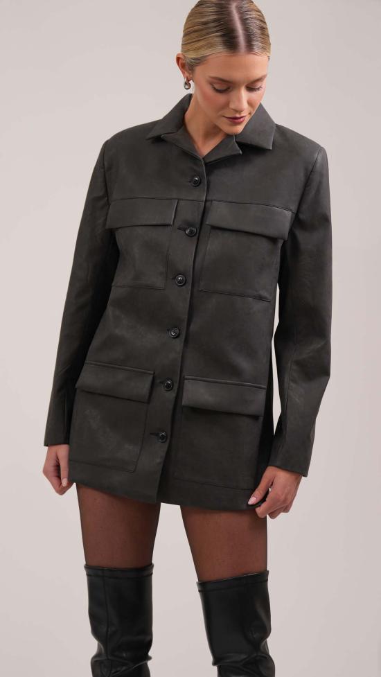  파렌테지 점프수트 앨리사 미니 드레스 차콜