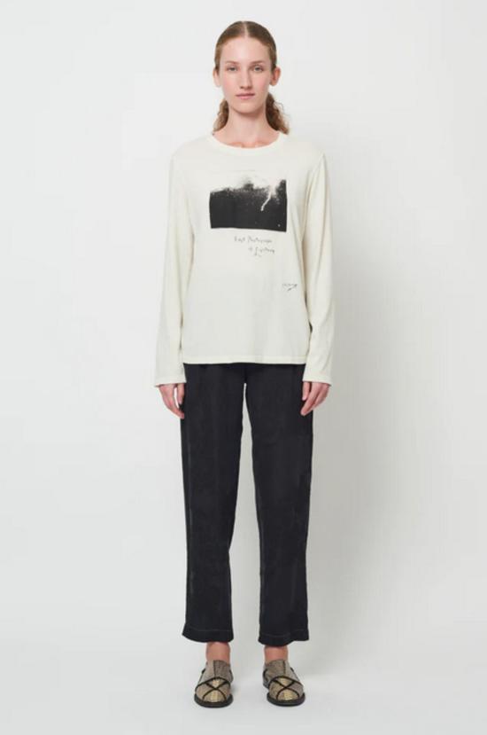  라쿠엘 알레그라 긴팔 티셔츠 라켈 알레그라 틸다 라이트닝 티 앤틱 화이트 - RAQUEL ALLEGRA