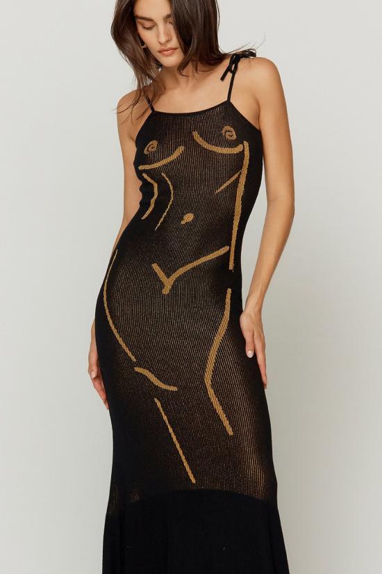  하우스오브써니 롱 원피스 하우스 오브 서니 더 스태츄 드레스 오닉스 - HOUSE OF SUNNY