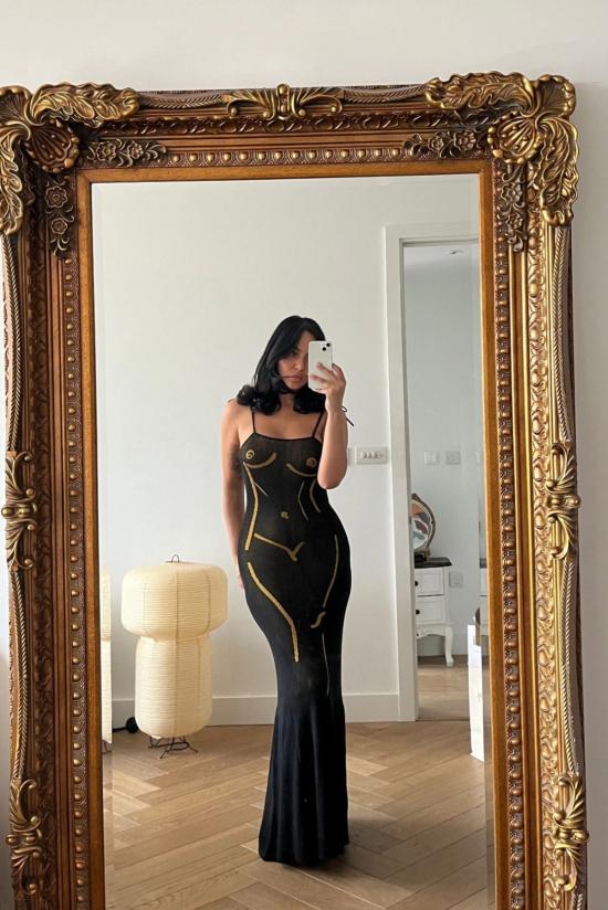  하우스오브써니 롱 원피스 하우스 오브 서니 더 스태츄 드레스 오닉스 - HOUSE OF SUNNY