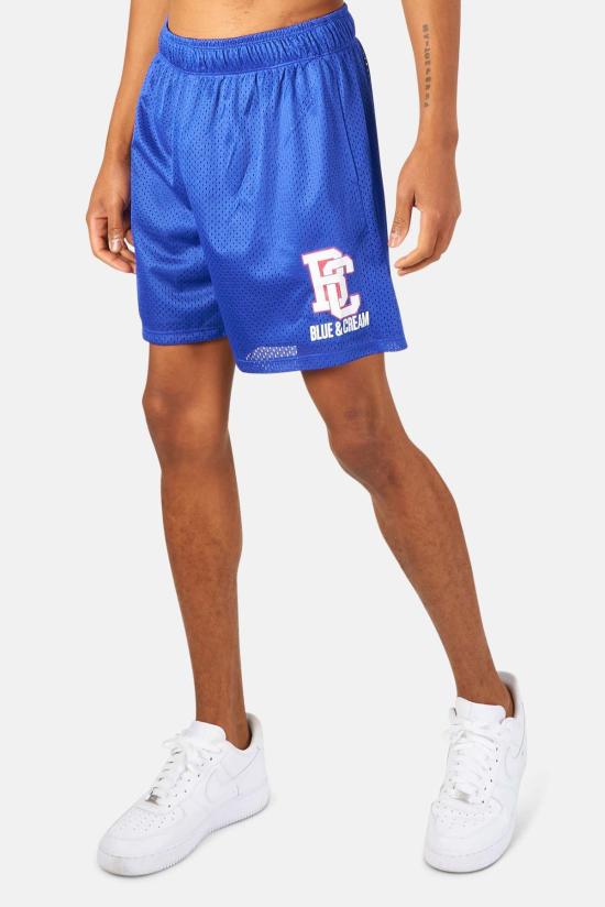  Blue&Cream 숏팬츠 블루&크림 뉴욕 메시 반바지 로얄 블루/레드 - BLUE&CREAM