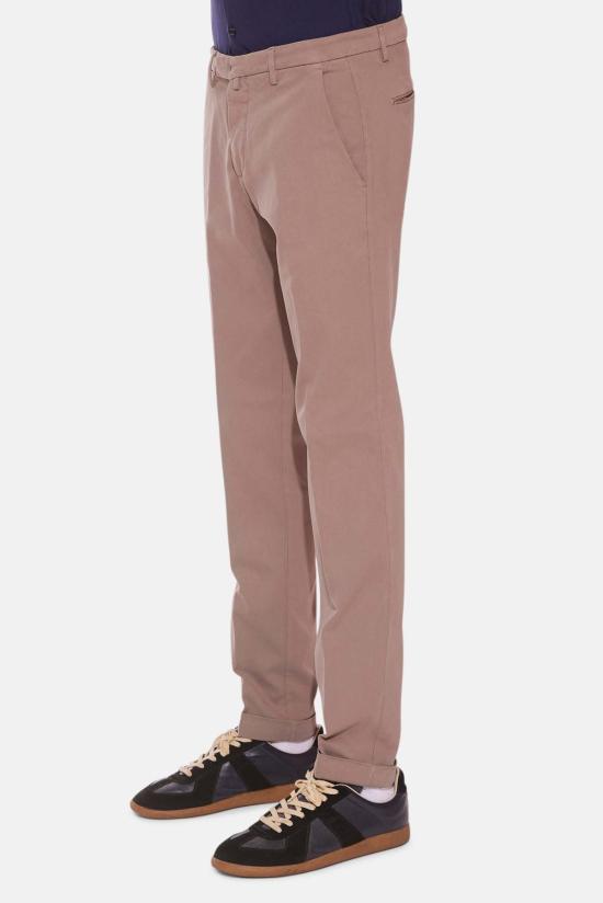  브릴리아1949 스트레이트 팬츠 브릴리아 코튼 스트레치 팬츠 커프 다크 카키 - BRIGLIA 1949