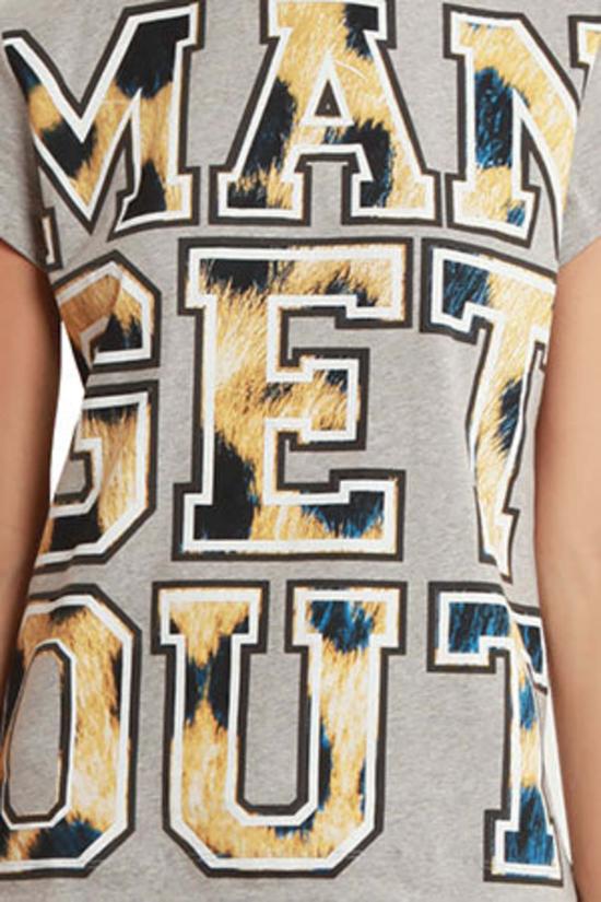  에뜨르 쎄실 반팔 티셔츠 Etre Ceclle Man Get Out Tee Grey - ETRE CECILE