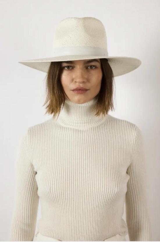  자네사레온 버킷햇 Janessa Leone Zoe 팩커블 스트로 페도라 블리치 - JANESSA LEONE