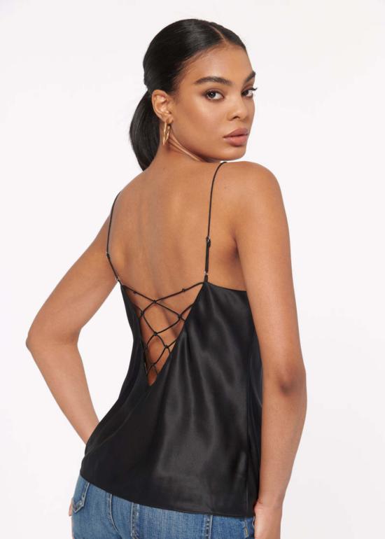  카미 뉴욕 민소매 티셔츠 캐미 NYC 팔리시티 실크 캐미 블랙