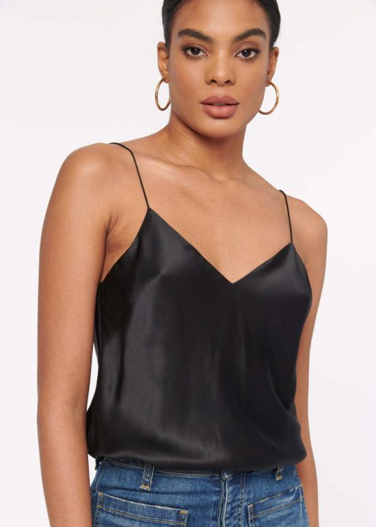  카미 뉴욕 민소매 티셔츠 캐미 NYC 팔리시티 실크 캐미 블랙 - CAMI NYC