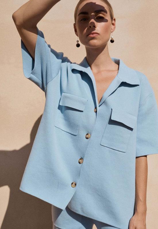  Arcaa 데님 셔츠 아르카 이스턴 니트 셔츠 스카이 - OTHER BRANDS