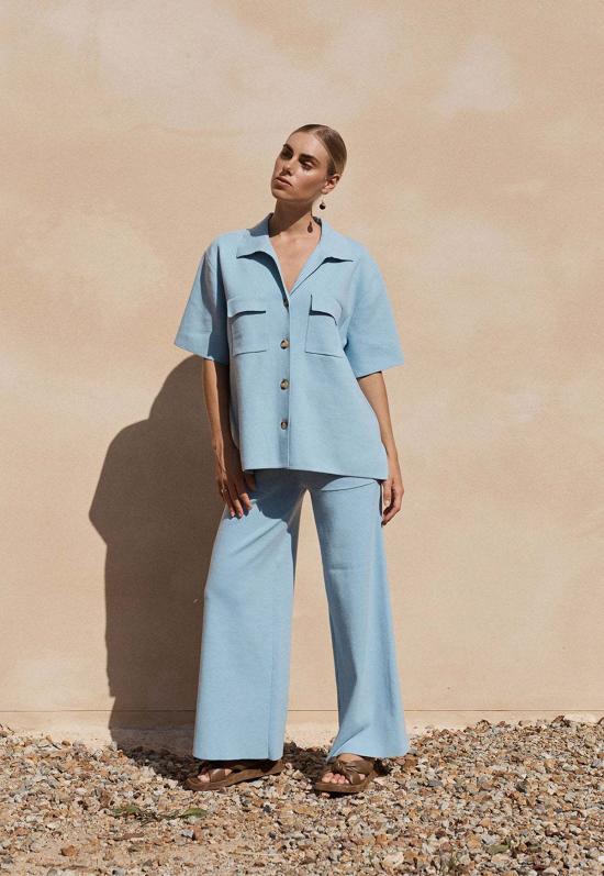  Arcaa 데님 셔츠 아르카 이스턴 니트 셔츠 스카이 - OTHER BRANDS