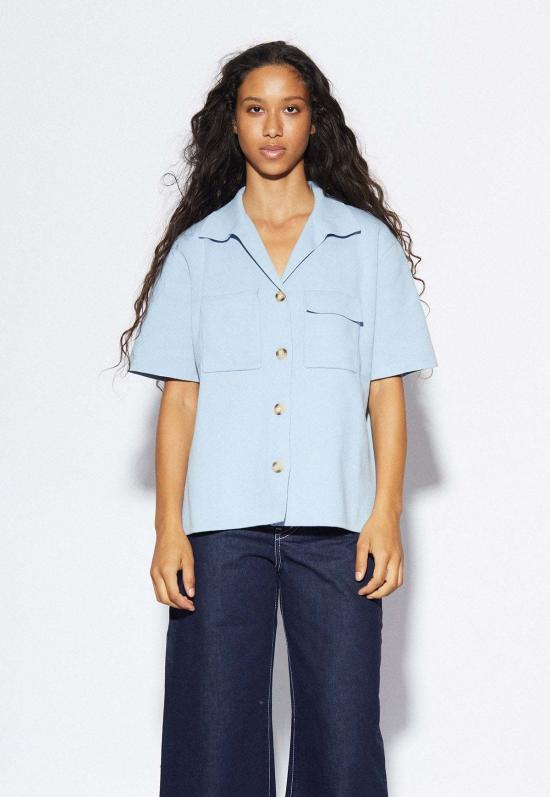  Arcaa 데님 셔츠 아르카 이스턴 니트 셔츠 스카이 - OTHER BRANDS